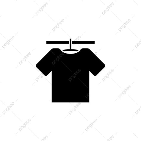 T Shirt Template Silhouette Vector PNG T Shirt On Hanger Shirt Icon