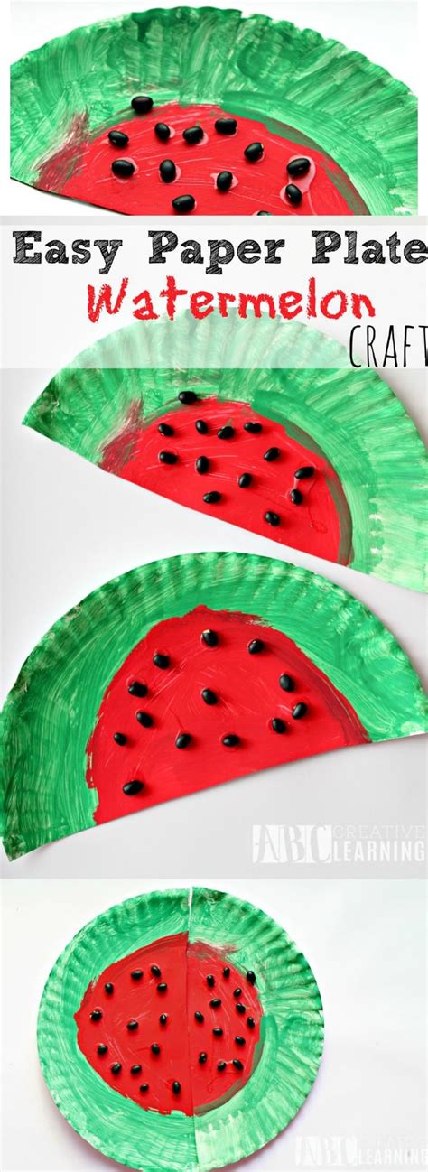 Easy Paper Plate Watermelon Kids Craft Perfect For Summer