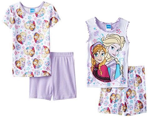 Girls Frozen Elsa And Anna Springtime Lovin 4 Piece Pajama Set Frozen Elsa And Anna Pajama