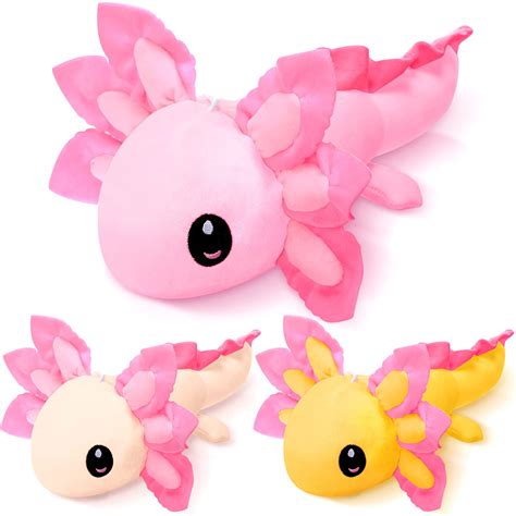 Buy Axolotl Plush Doll Stuffed Toys 3 Pieces Pink Axolotl Plush Stuffed