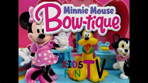 Disney Toys Minnie Mouse Pet Bow Tique Toys Playset Full English