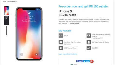 Browse now and enjoy free shipping when you get it on celcom online shop. Apple iPhone X Preorder Starts Today From All Major Telcos ...
