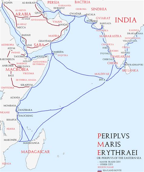 Periplus Maris Erythraei Or Periplus Of The Eastern Sea Worldbuilding