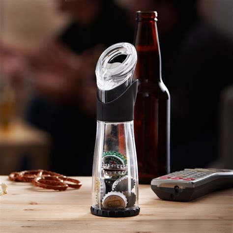 Another great skill is knowing how to open a beer bottle with a lighter. Trudeau Bottle Opener / Cap Catcher - The Green Head