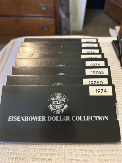 Collection Of Eisenhower Dollar Set Complete Set From 1971 To 1978 350