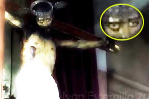 Jesus Christ Ghostly Statue Of Son Of God Opens And Shuts Eyes Daily