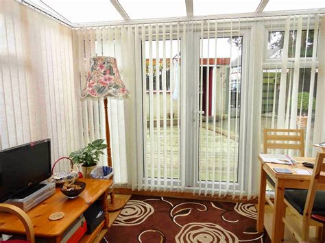 Single French Patio Door With Blinds