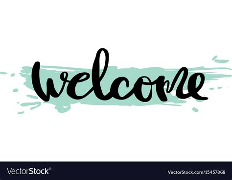 Welcome Calligraphy Design Royalty Free Vector Image