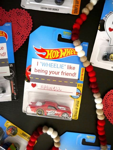 Hot Wheels Valentines Craft