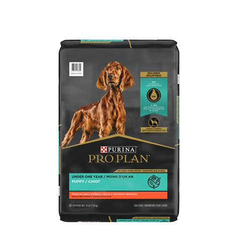 Compare and choose the suitable dog food for your pet from the given list. Sensitive skin and stomach dry puppy food - Pro Plan | Mondou