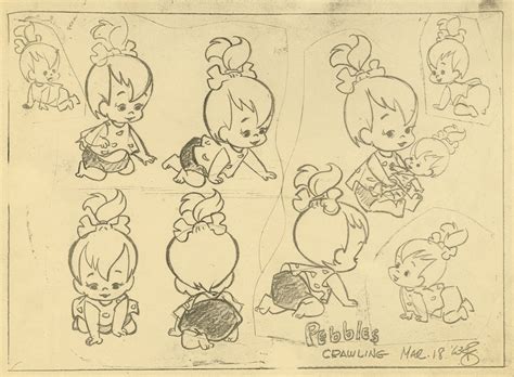 Pebbles Model Sheet Id Aprflintstones5504 Van Eaton Galleries