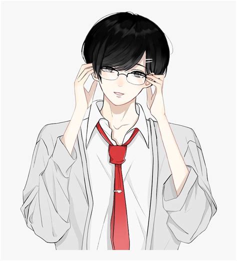Anime Art Boy Glasses Cute Cute Anime Boy With Glasses Hd Png Download Kindpng