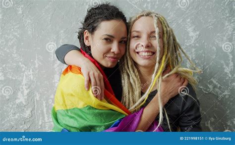 Female Lesbian Couple Showing Their Love And Tenderness Stock Image Image Of Lgbt Festival
