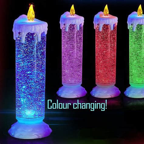 Led Glitter Swirling Water Candle At Rs 250piece Glitter Candle Id