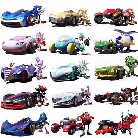 Team Sonic Racing Vehicles