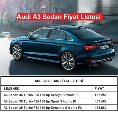 Audi A3 Sedan Fiyat Listesi Audi A3 Sedan Fiyatları