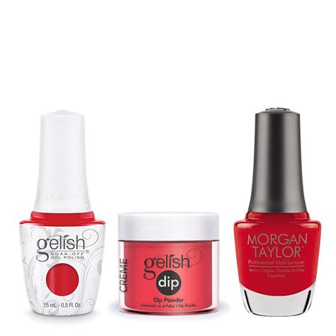 gelish 3in1 dipping powder gel polish nail lacquer fire cracker — nails cost inc