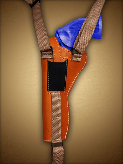 Barsony Saddle Tan Leather 6 Revolver Shoulder Holster Ruger Gp100 6