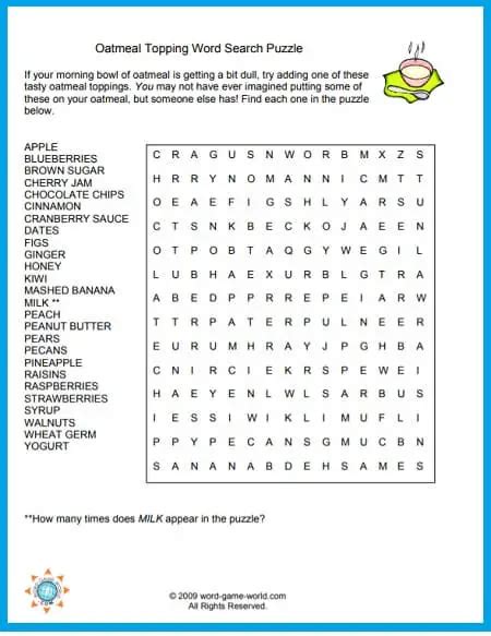 Create Word Search Puzzle Free Printable Recipeasl
