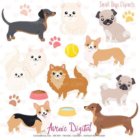Cute Dog Clipart Scrapbooking Printables Vector Eps And
