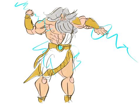 Zeus In My Cartoony Action Style There Should Be An Animated Show