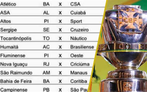 A Tabela Da 1ª Fase Da Copa Do Brasil De 2022 24 Clubes Do Ne E Jogos