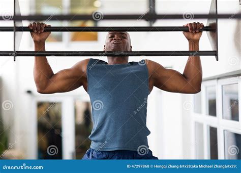 African Man Pull Ups Stock Photo Image Of Fitness Lifestyle 47297868