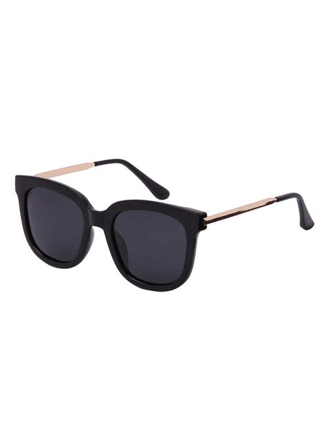 Retro Black Lenses Oversized Square Sunglasses Sheinsheinside