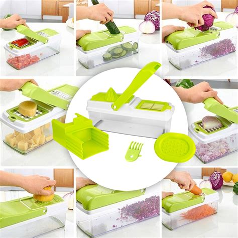 Vegetable Slicer Dicer Weinas Food Chopper Cuber Cutter Cheese Grater