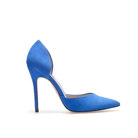 Zara High Heel Vamp Shoe In Blue Lyst