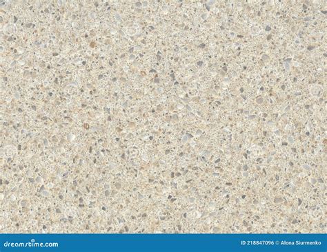 Light Brown Terrazzo Flooring With Marble Interspersed Stock Photo