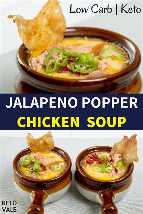 It's a great low carb dinner option, plus it's loaded with fun flavors this jalapeño popper chicken dish has all the flavors of a classic jalapeño popper. Keto Jalapeno Popper Chicken Soup | Recipe | Chicken soup ...