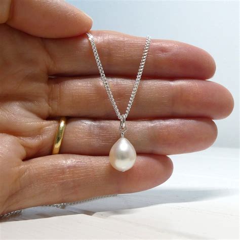 Teardrop Pearl Pendant Pearl Jewellery UK Biba Rose