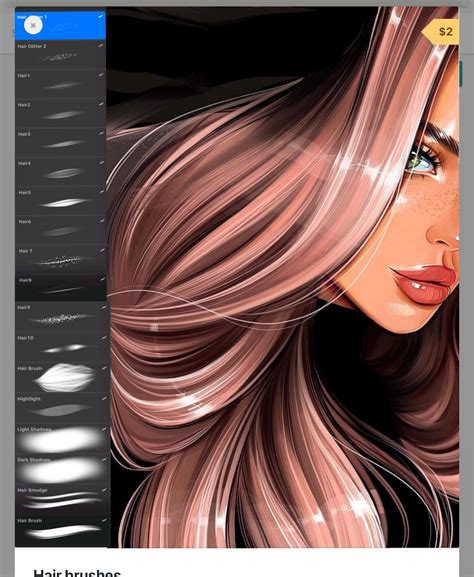 41 hair brushes for procreate for creating realistic and cartoon hair. PROCREATE BRUSHES | Digital painting tutorials, Art ...