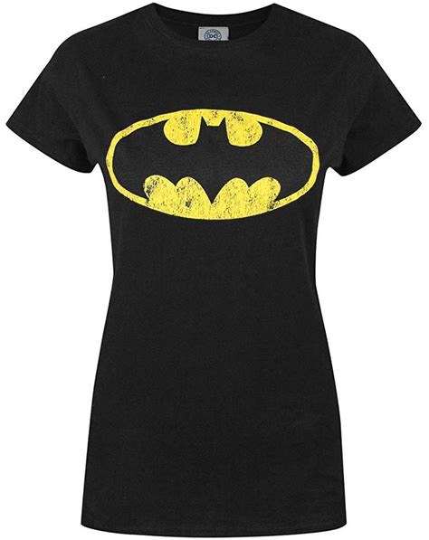 Official Batman Distressed Logo Womens T Shirt Twomen04838 1790