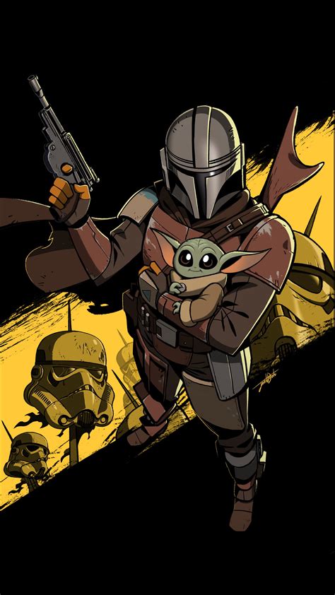 The Child And The Mandalorian Wallpapers Wallpaper Cave
