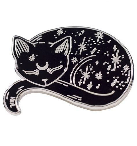 Mystical Cat Enamel Pin From Punky Pins