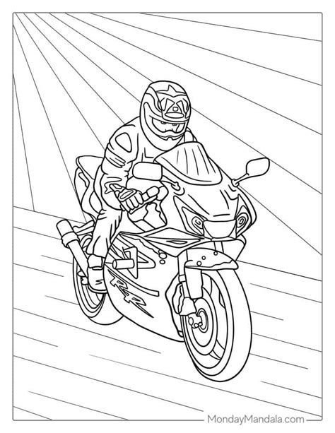 Motorcycle Coloring Pages Free Printable