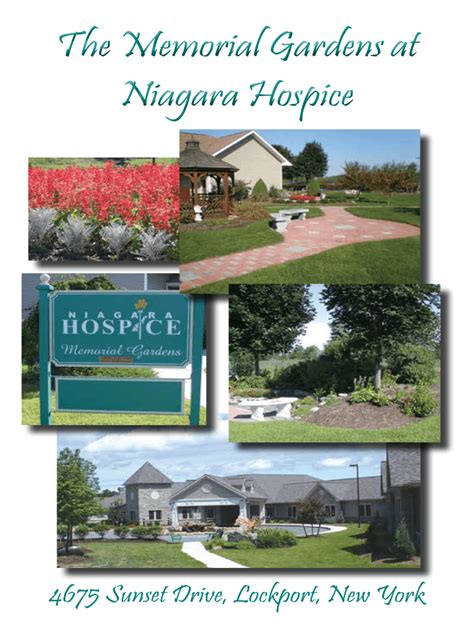 Fillable Online Niagarahospice The Memorial Gardens At Niagara Hospice