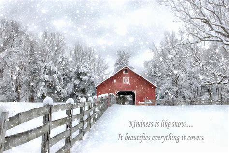 The Kindness Winter Barn Photograph By Benanne Stiens Fine Art America
