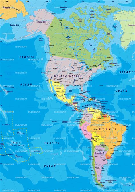 Mapa Del Continente Americano World Map Weltkarte Peta Dunia Mapa