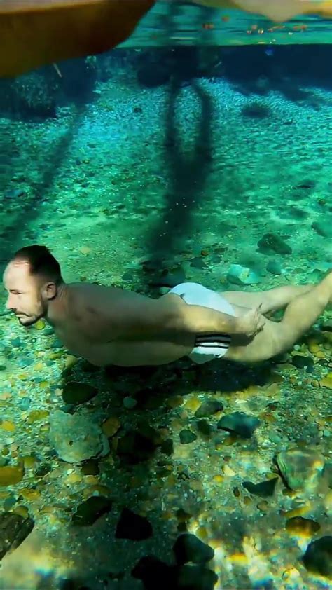 Underwater Barefaced Brazilian Hottie In Bulging Speedo Thisvid Com