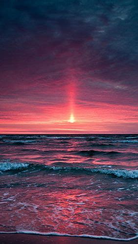 decline sea evening waves horizon sky pink gray foam whisper coast beach 62688 640x1136 sky