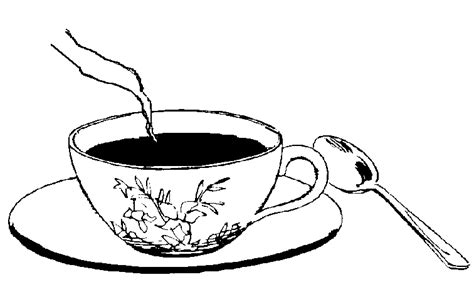 Black And White Clipart Tea Cup Clipart Best