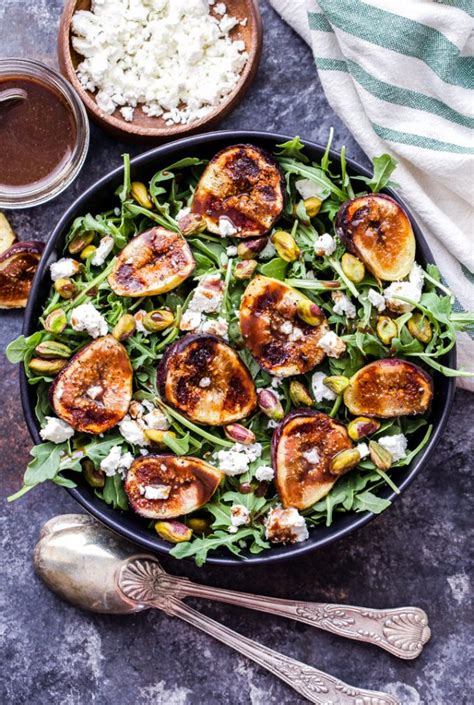 Grilled Fig Goat Cheese And Pistachio Salad Recipe Runner