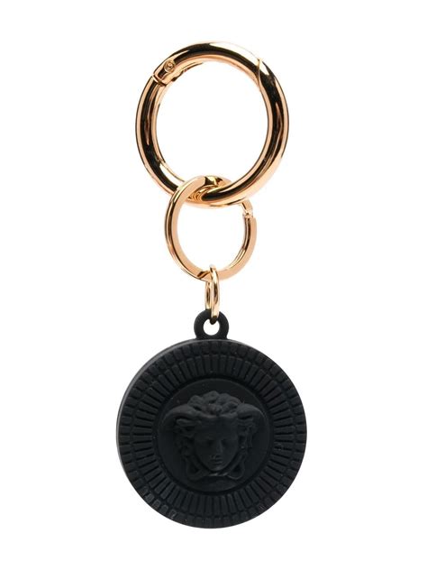 Versace Medusa Logo Round Keychain Farfetch