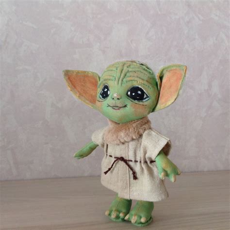 Baby Yoda Toy Baby Alien Plush Doll Art Doll Anthropomorphic Etsy
