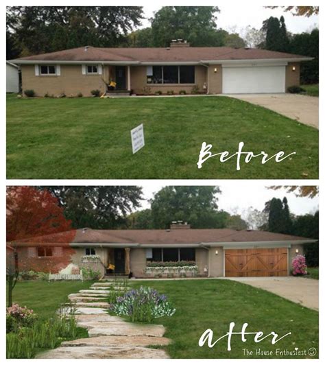 Image result for painted brick homes before and after pics painted. The House Enthusiast: Before and After - House Makeovers