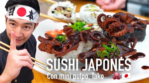 Cómo Preparar Sushi Con Mini Pulpo Tako 🐙 Nigiri Y Rollo De Sushi