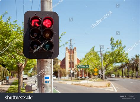 Traffic Light Road Sign Australia Melbourne Stock Photo 1231963555
